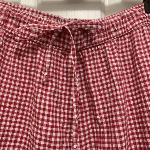 White Stag Gingham Capri Pants Womens 2X Red White Cottagecore Pull On - Picture 4 of 6